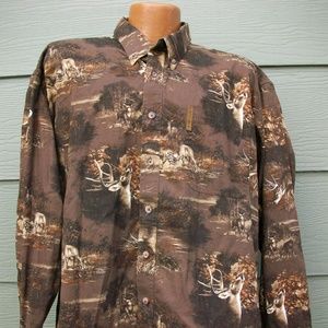 North River Outfitters Shirt Sz XXL Brown Deer
